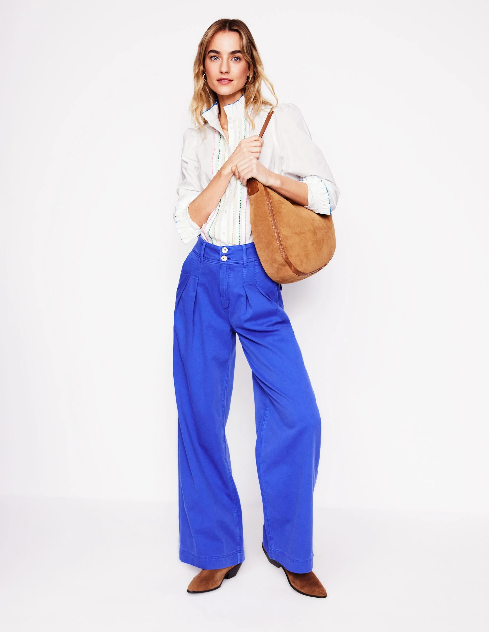 Felicity Cotton Blouse-White, Multi Stitch BreathableMoistureBarrier