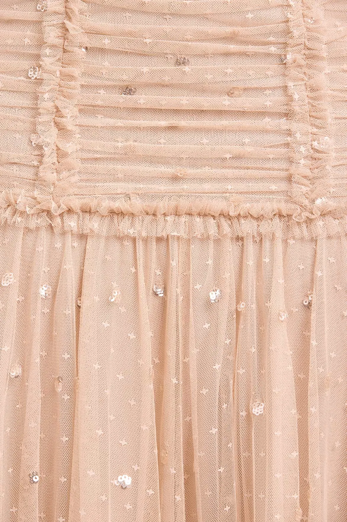 Lightweight-Layer Gigi Dot One-Shoulder Rouched Gown