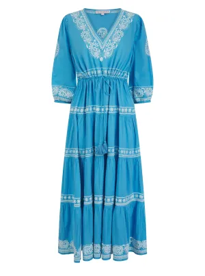 Azul Kaftan Cornflower Chic Energy Open Back