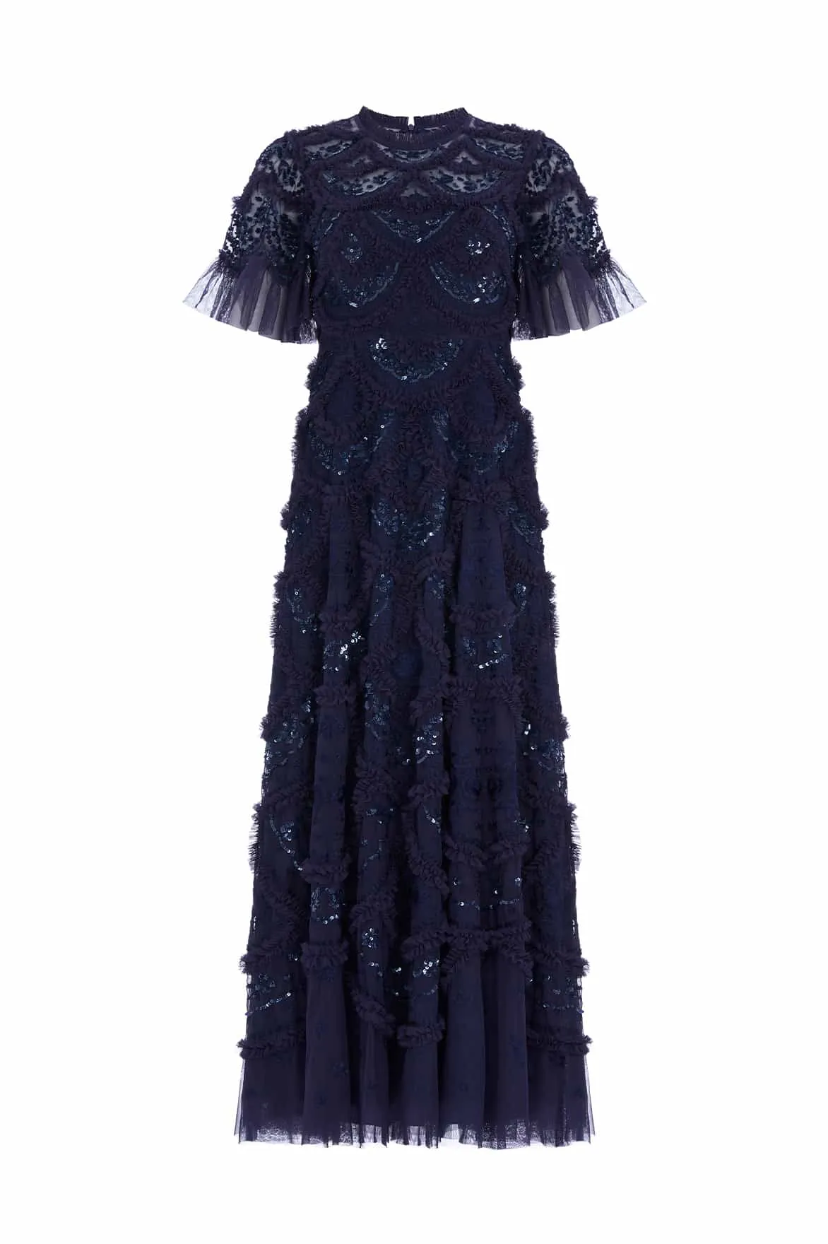 Carmen Ruffle Ankle Gown Soft Material