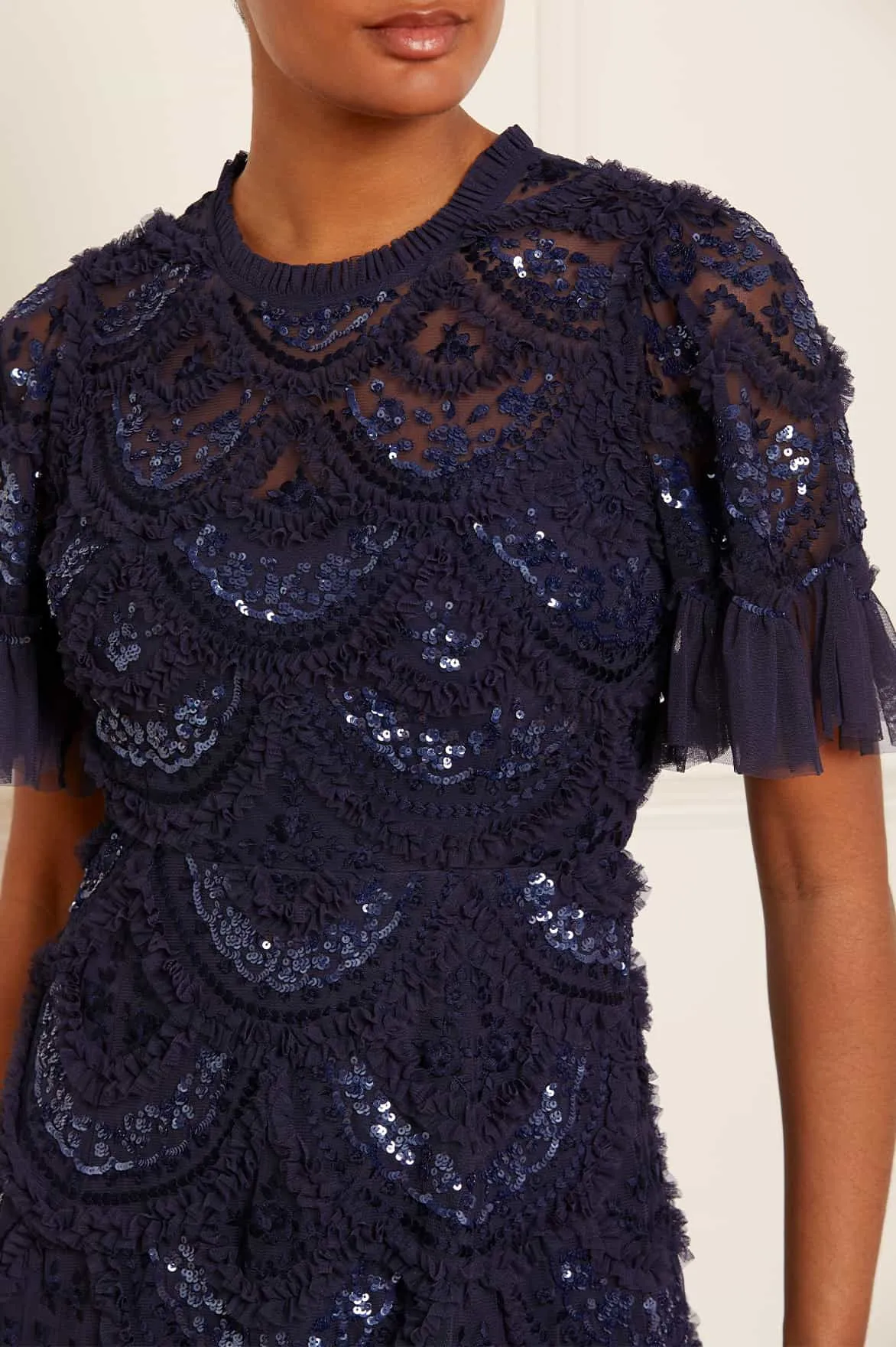 Carmen Ruffle Ankle Gown Summer Ease BreathableLining