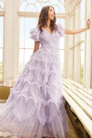 Amorette V-Neck Gown Air Touch Built-In-Slip
