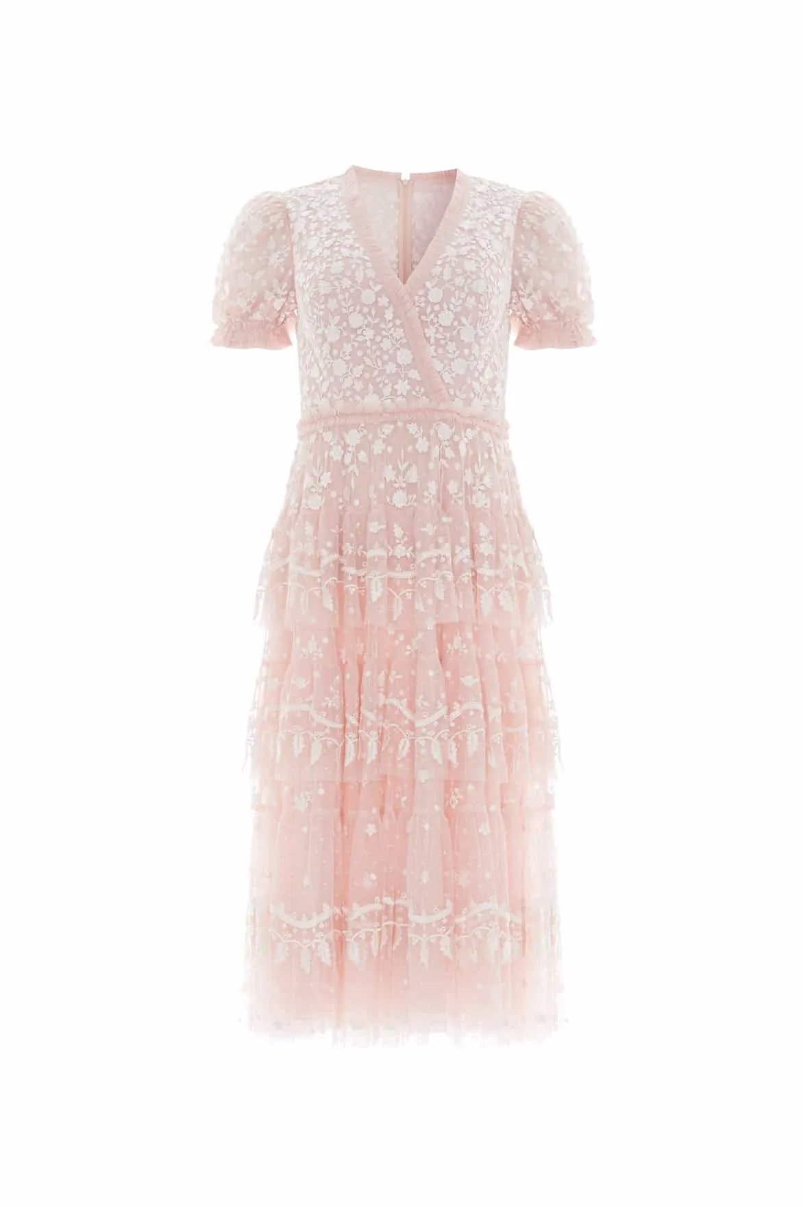 Clean Lines Layered Lace Midaxi Dress