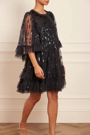 Trendy Wearable Sweetheart-Neck Sequin Dash Mini Dress