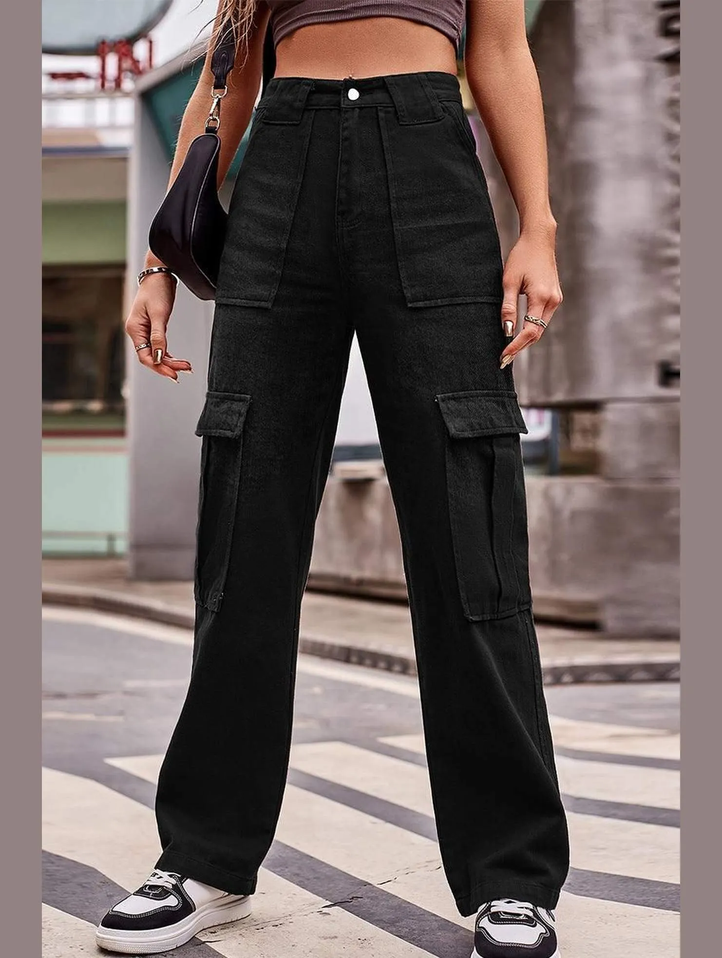 MULTI POCKET CASUAL DENIM PANTS LowProfileStitching Core Style