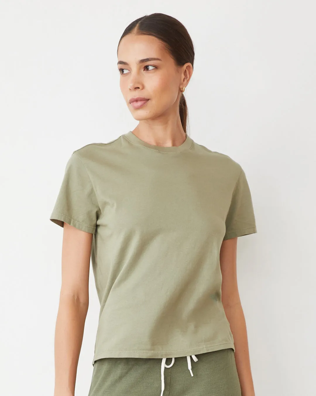 PreShrunkFabric Basic Crew Neck Tee