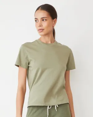 Sporty Tee Soft Texture Basic Crew Neck Tee