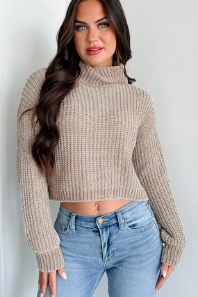 Sporty T-shirt Autumn Comforts Zenana Chenille Sweater (Stone)