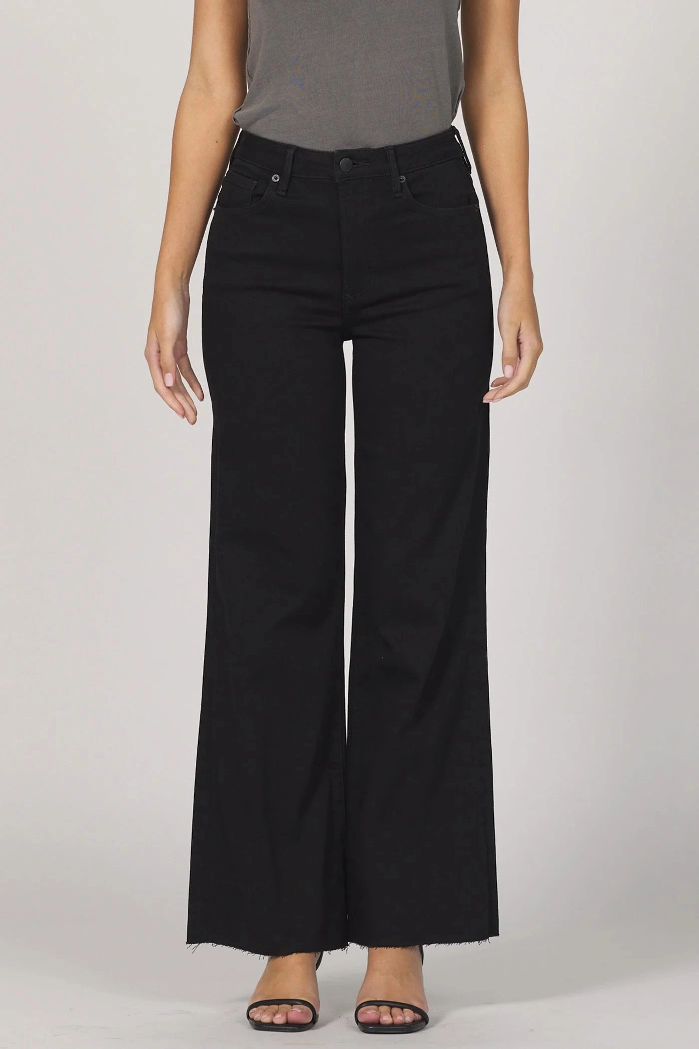 Dear John Fiona Wide Leg Jean in Black Arrow Easy Wear