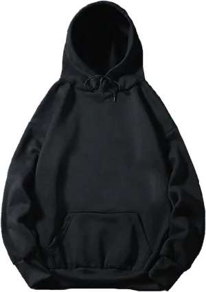 Fleece Hoodies for Women Casual Long Sleeve Sweatershirts Drawstring Loose Pullover Soild Color Tops