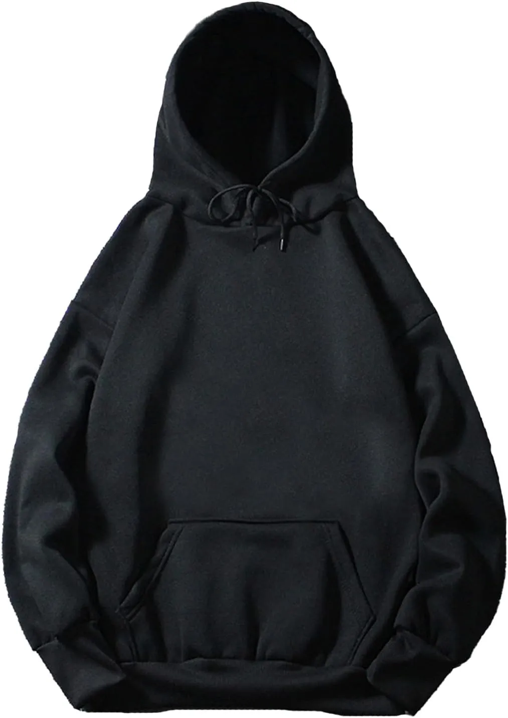 Fleece Hoodies for Women Casual Long Sleeve Sweatershirts Drawstring Loose Pullover Soild Color Tops