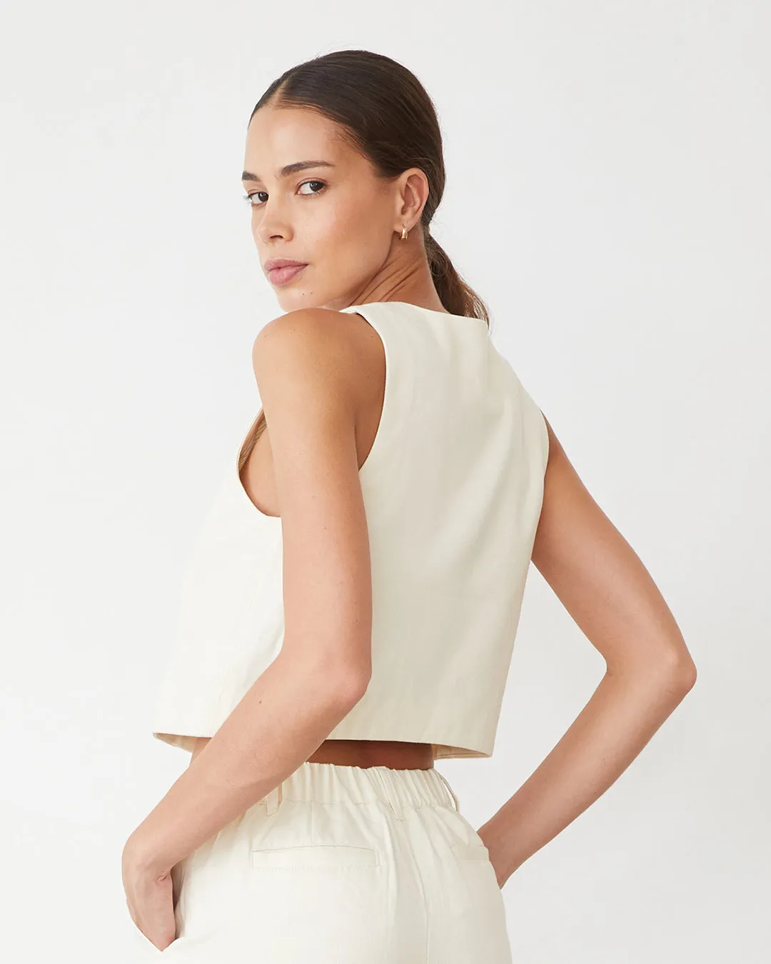Soft Twill Relaxed Vest Lightweight Jacket QuickDrying
