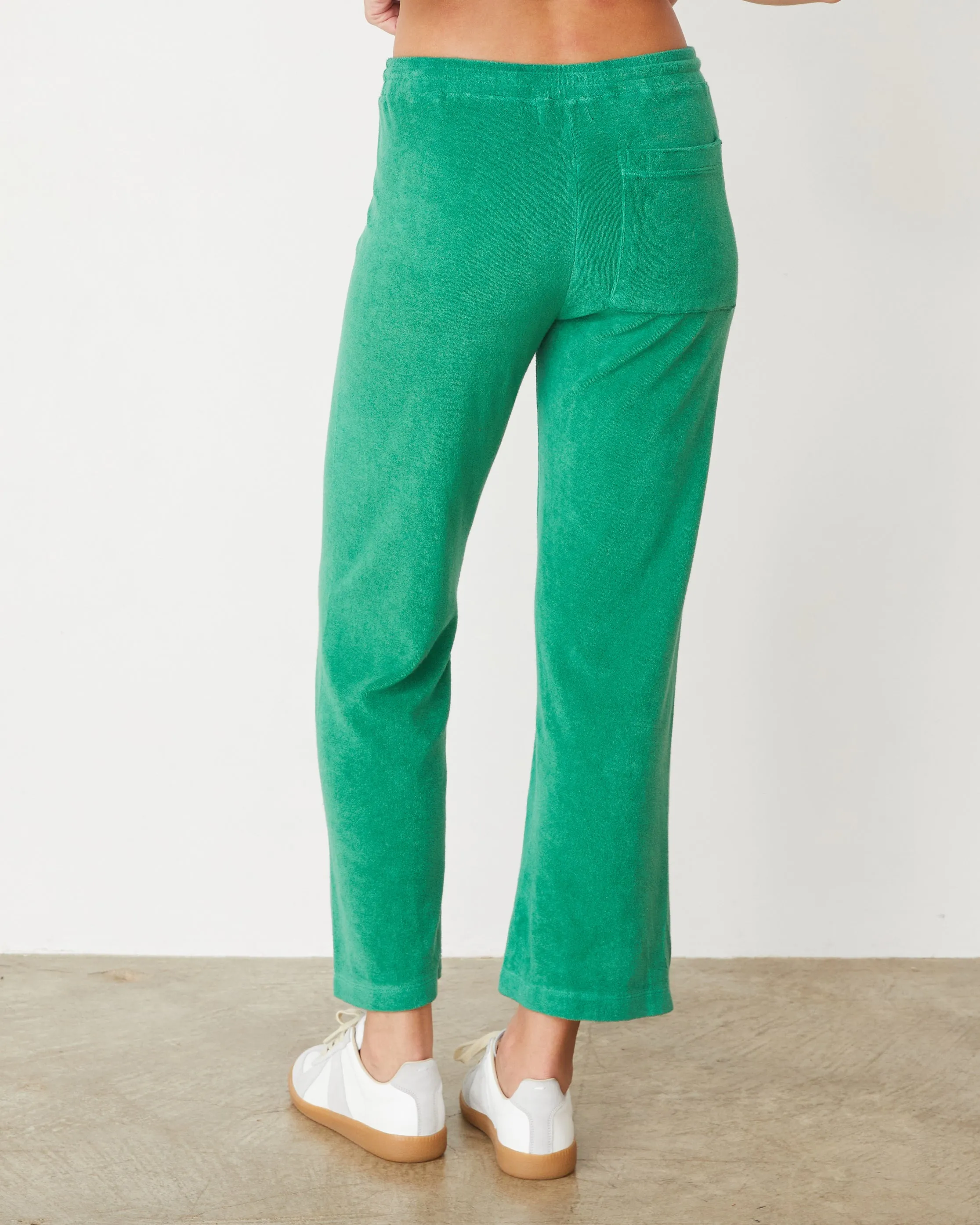 Terry Cloth Crop Pant Temperature Regulating Fabric Quality Material