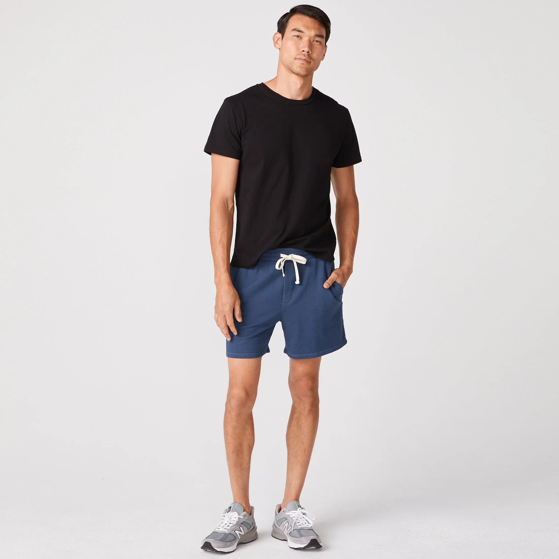 Garment Washed Unstructured Silhouette Gym Shorts