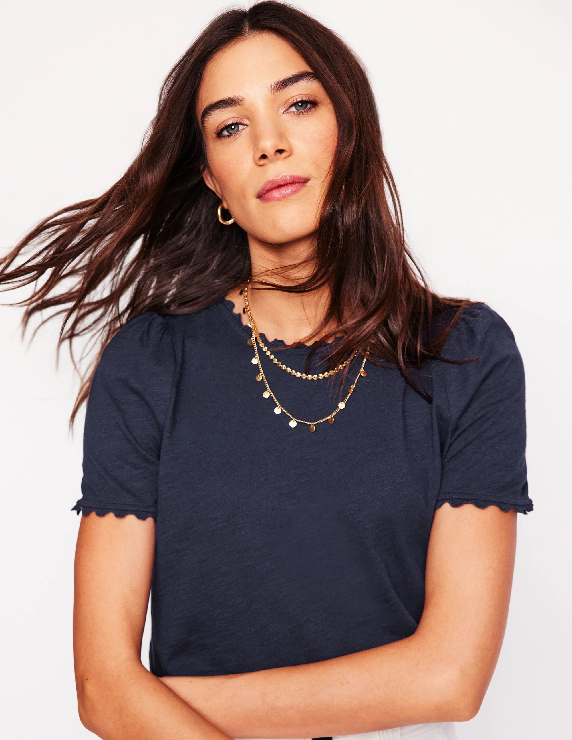 Ali Ricrac T-shirt-Navy YarnDyedQuality