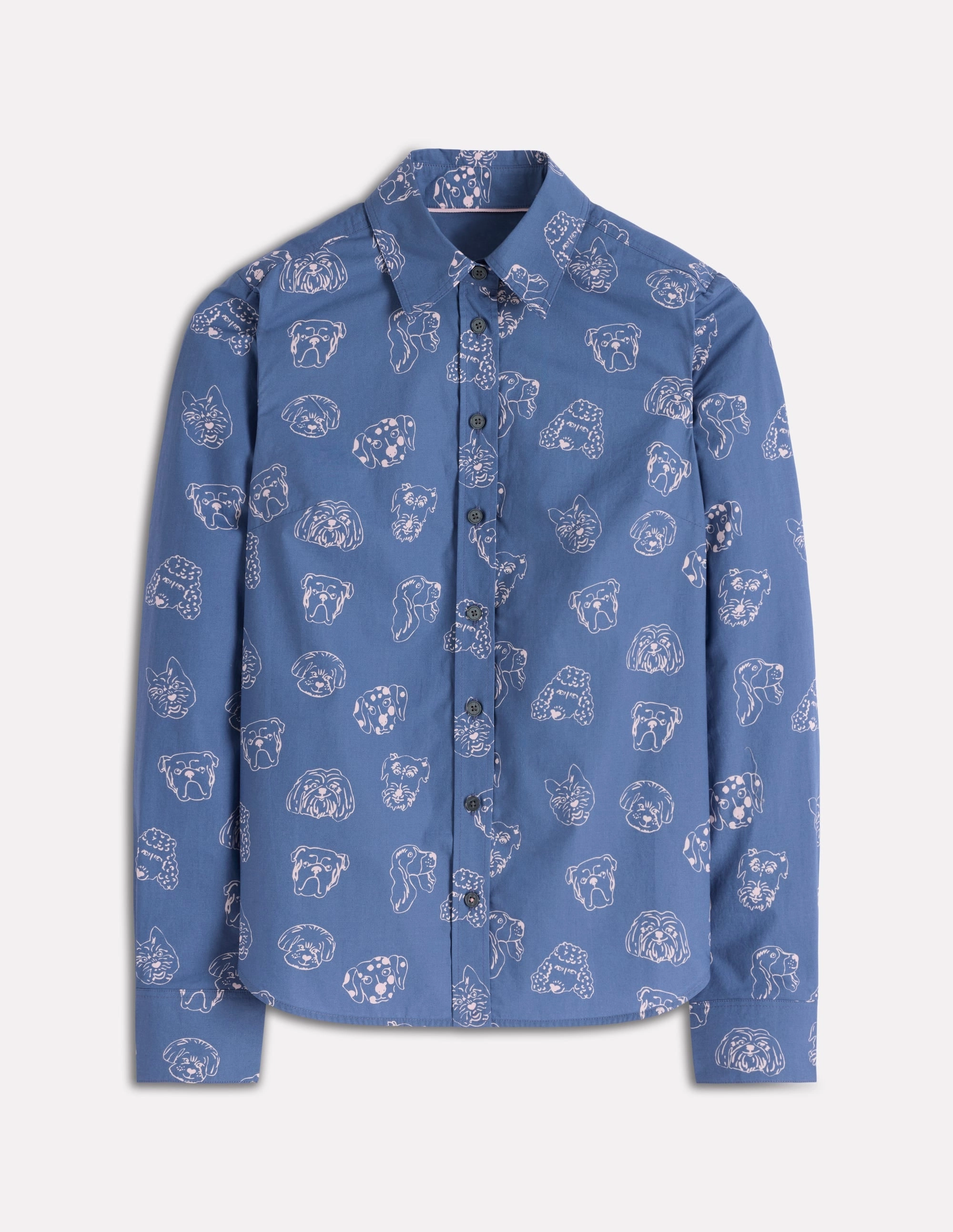Sienna Cotton Shirt-Blue, Multi Dogs AntiStaticFabric