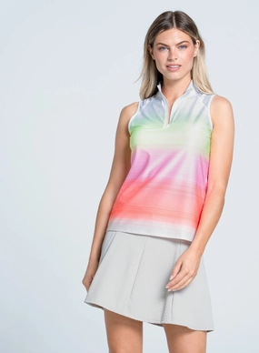 Spin Around Zip Tank Ribbed collar