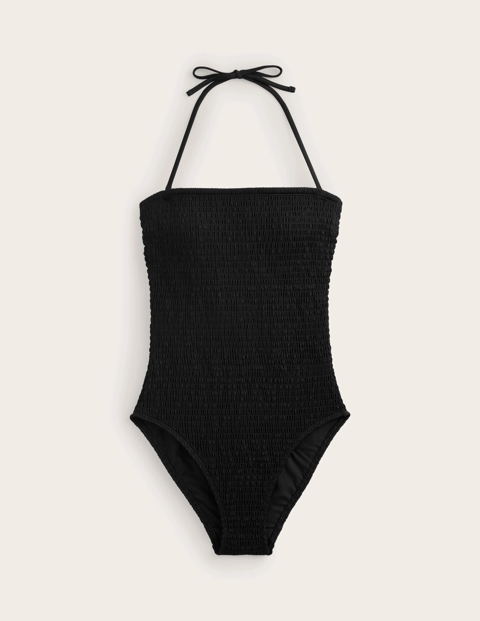 Milos Smocked Bandeau Swimsuit-Black Layering-Option
