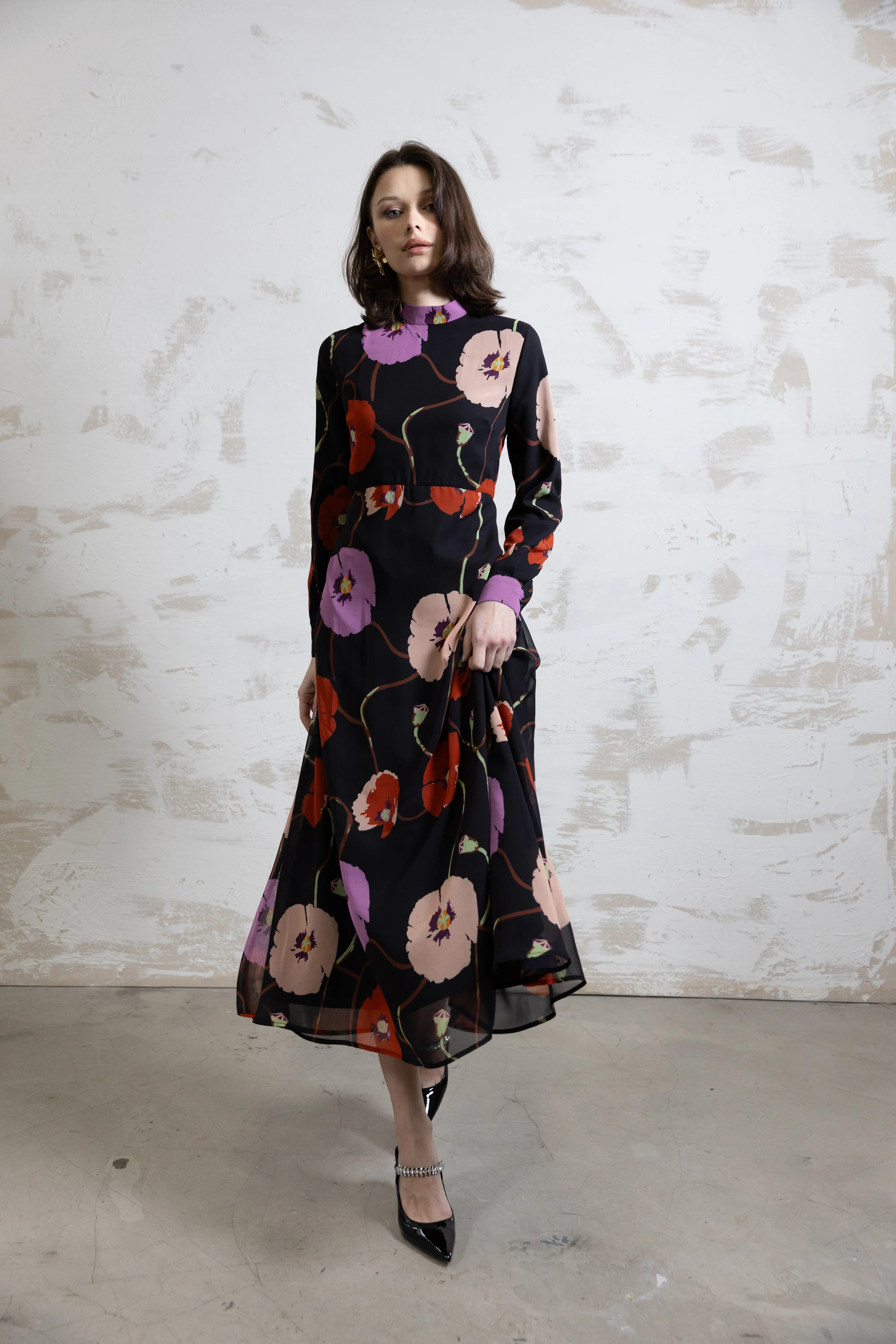 Flora Maxi Dress Party Safe Chilly Day Wear