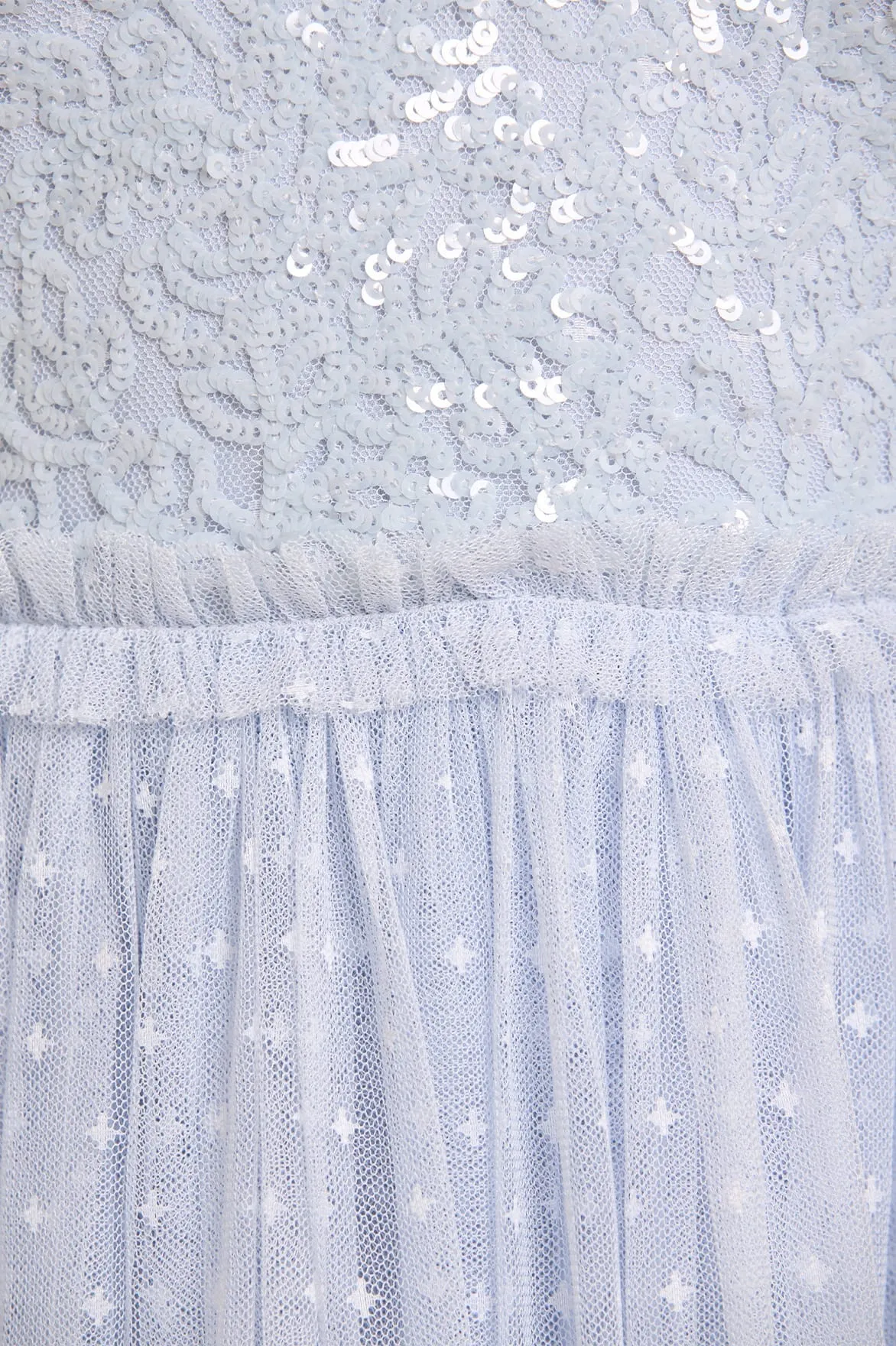 Linen Love Floral Lace Bodice V-Neck Ankle Gown