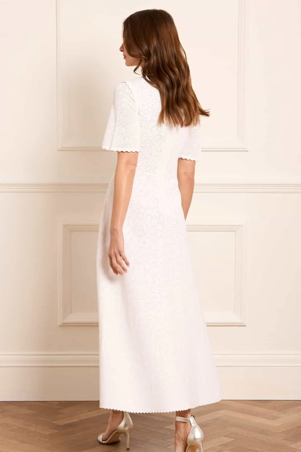 Soft Weave Social Charm Floral Pointelle Knit Gown