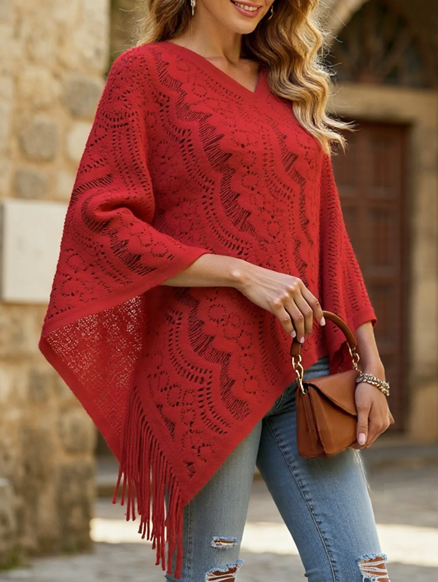 Flower solid color tassel embroidery shawl BreathableMoistureBarrier