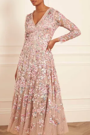 Sequin Paradise Long Sleeve Gown Street Motion Breeze Grace