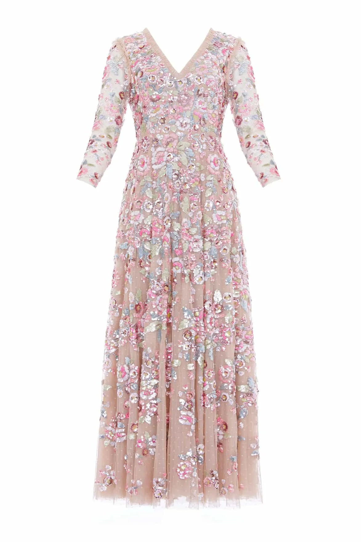 Sequin Paradise Long Sleeve Gown Feminine Vibe Refined touch