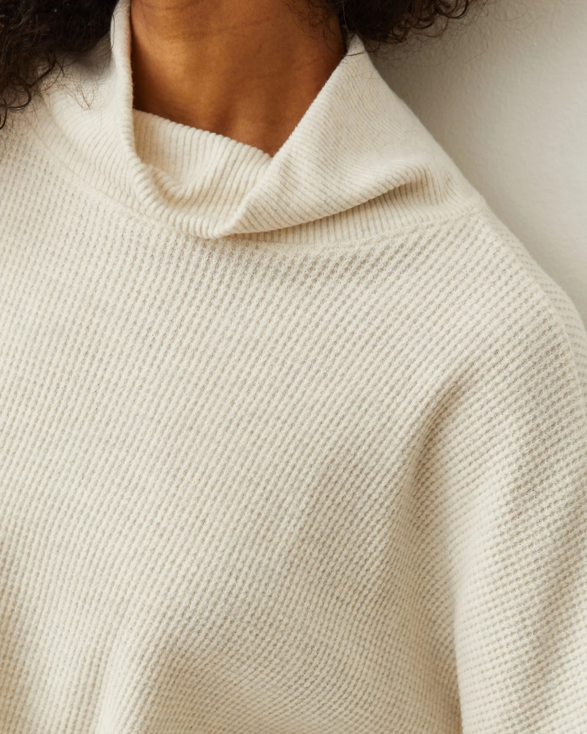Clean Chic Brushed Thermal Drawcord Waist Sweatshirt