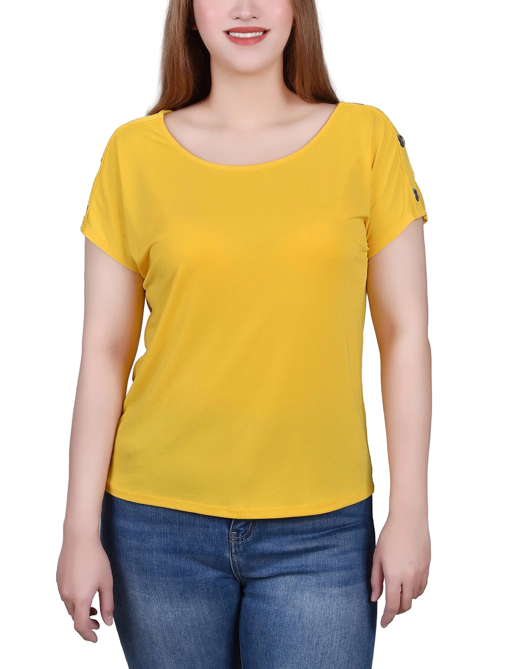 Short Sleeve Extended Sleeve Tunic Top LongSleeve