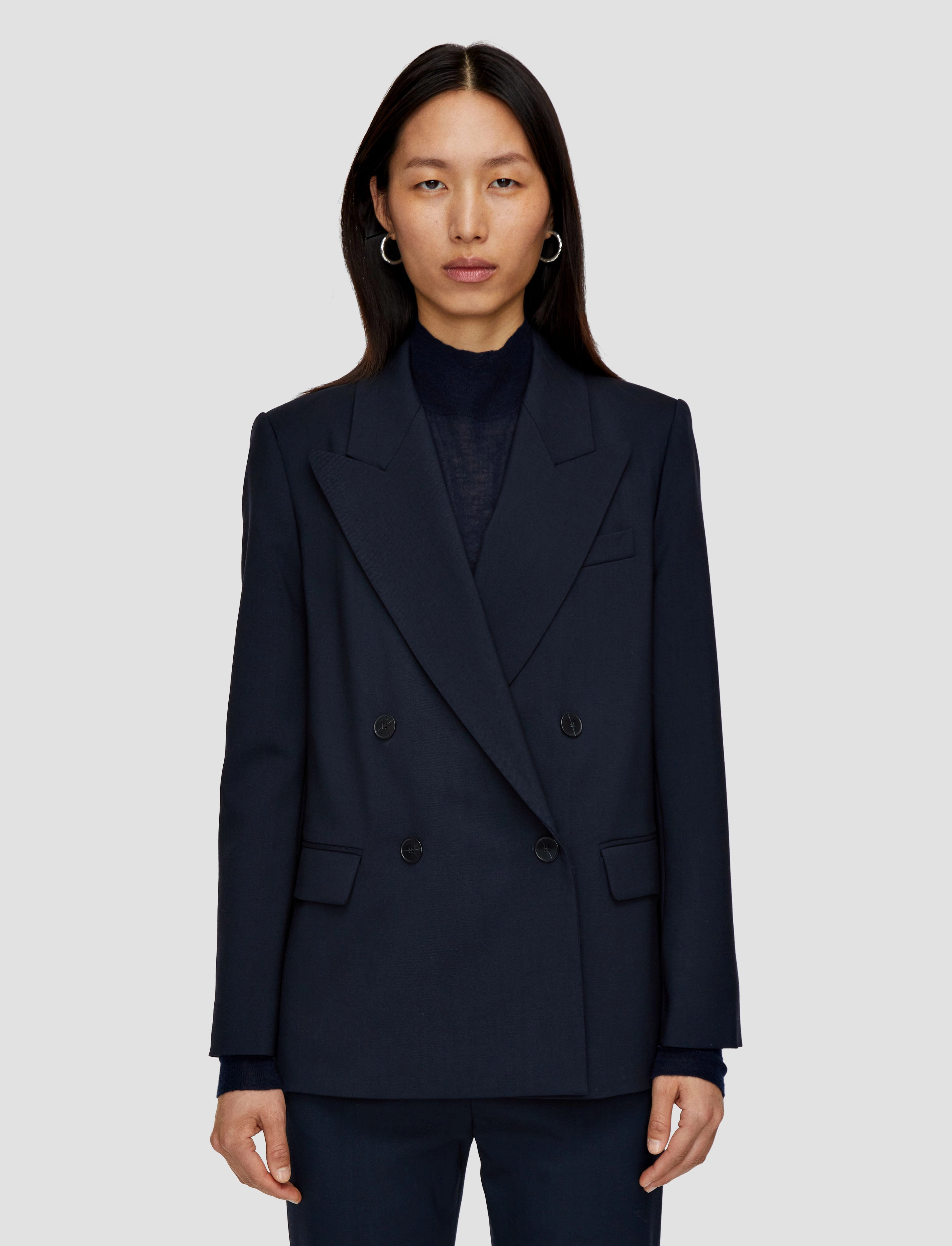 Jaden Tailoring Wool Stretch Jacket Foldable Collar