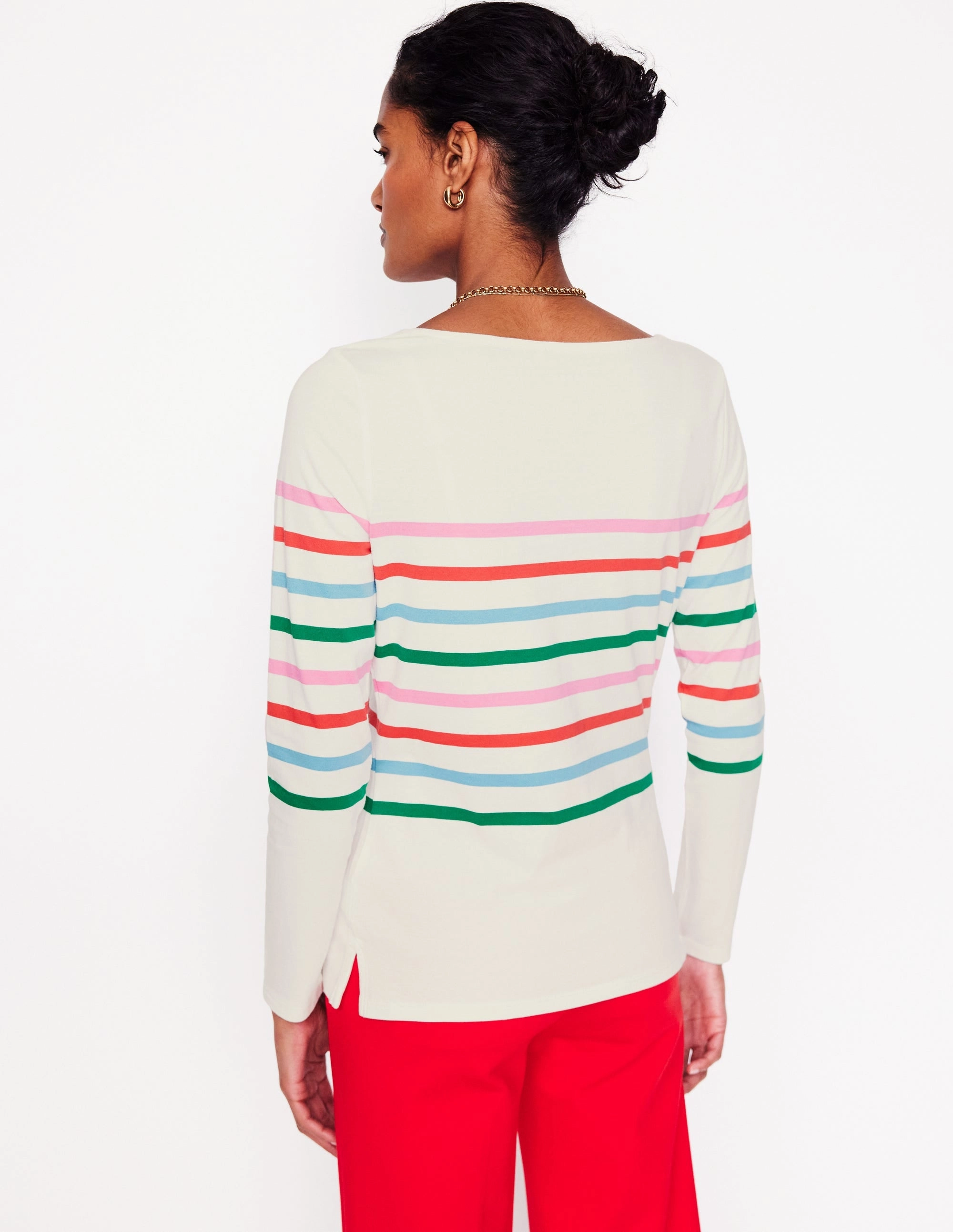 Ella Long Sleeve Breton-Ivory, Multi Placement AntiStatic Treatment BrushedInnerSurface