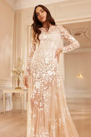 Classic Vibe Rosa Sheer Ankle Gown