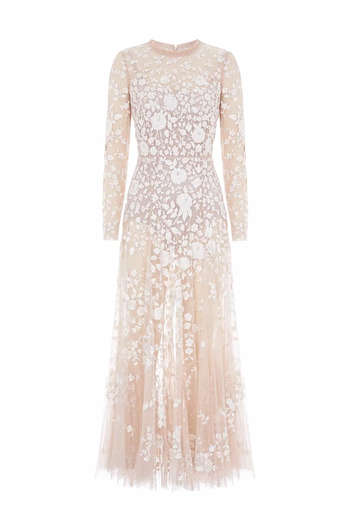 Rosa Sheer Ankle Gown Cute Touch Flowing Texture