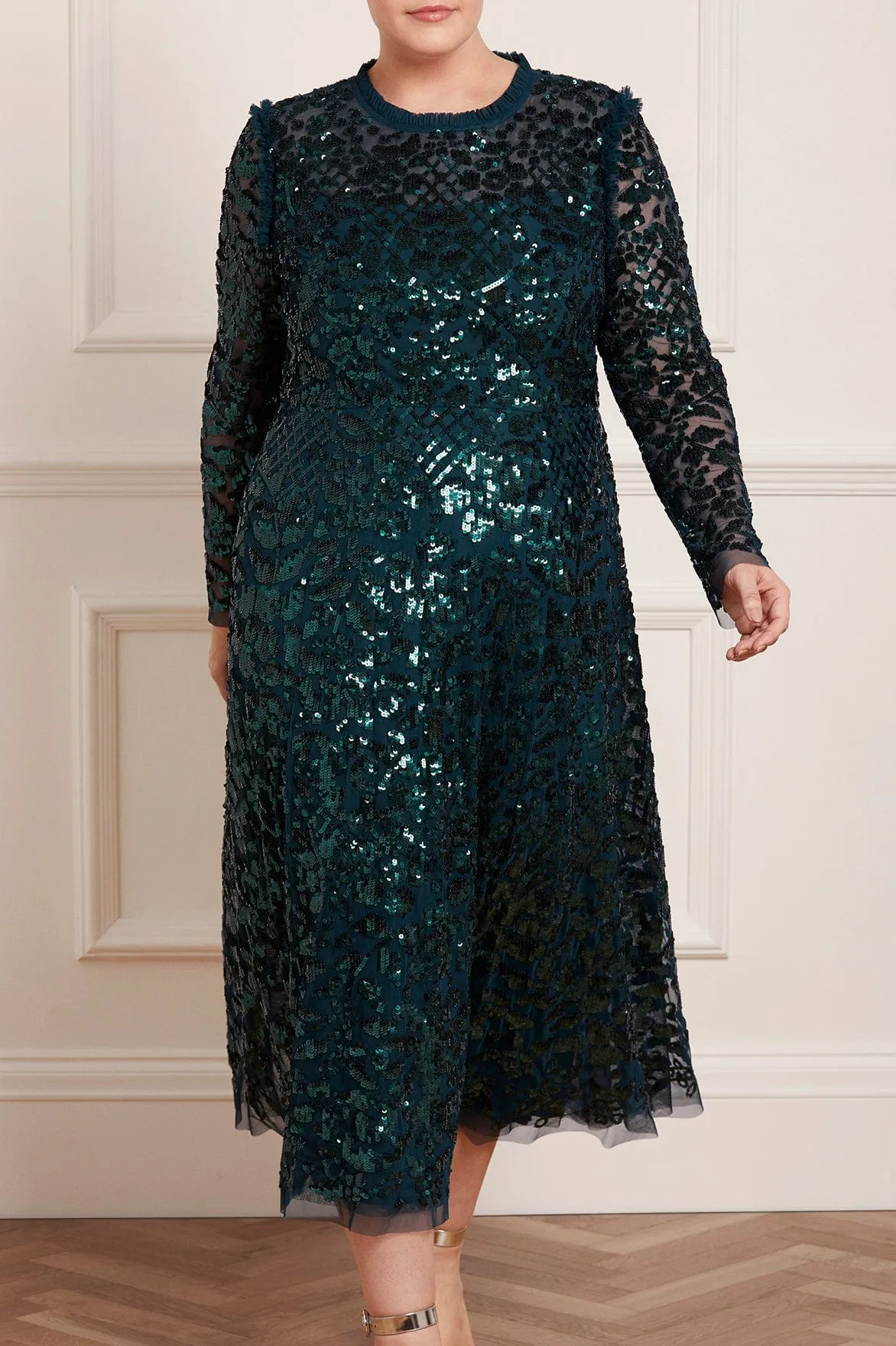 Chill Design Body Positive Aurelia Long Sleeve Ballerina Dress