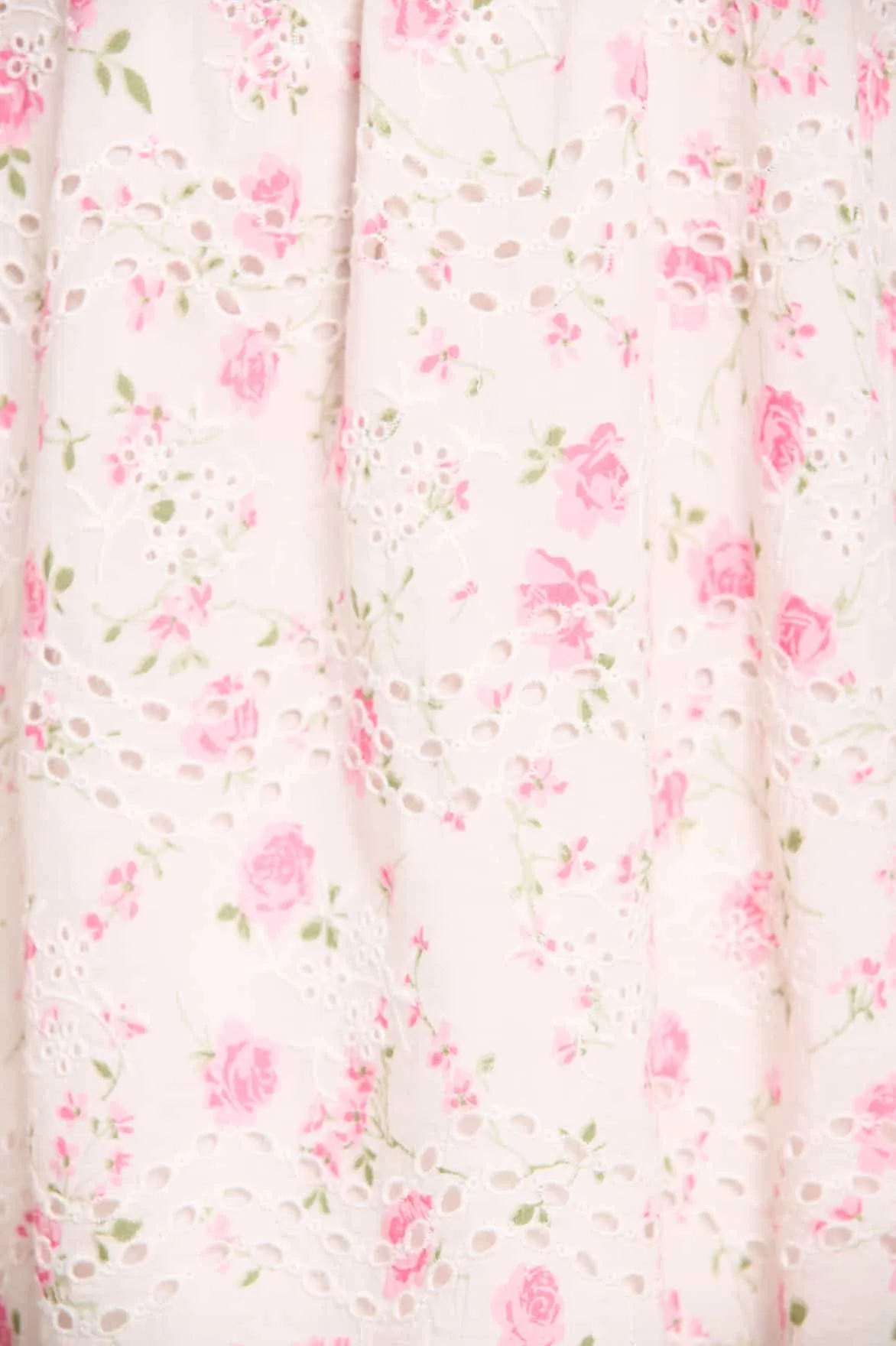 BreathableFabric Rose Ditsy Cotton Broderie Top