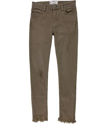 Free People Womens Distressed Skinny Fit Jeans, TW2