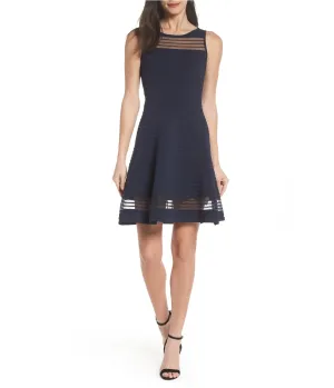 French Connection Womens Tobey Crepe Fit & Flare Dress