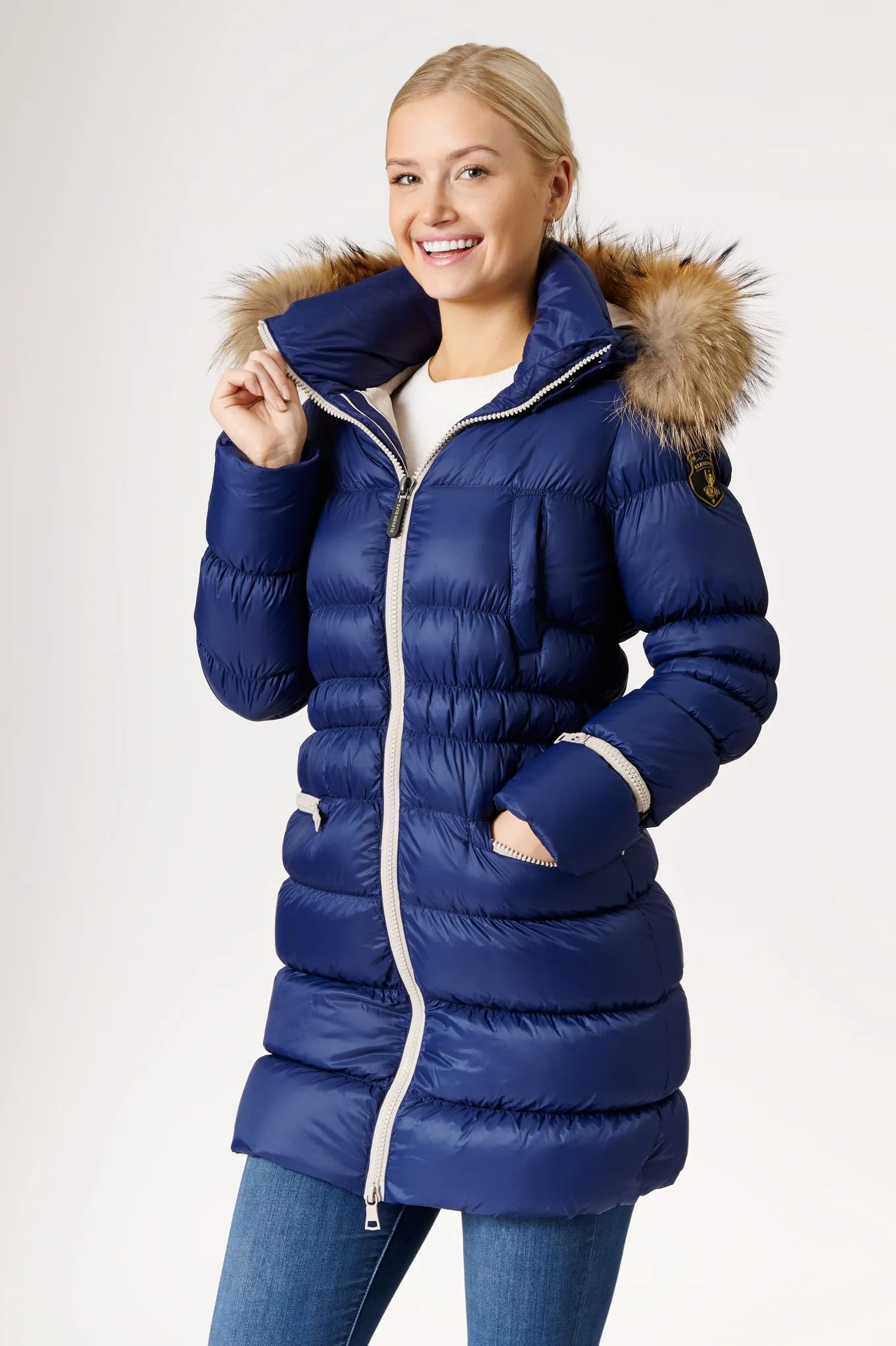 Frost Long Down Jacket | Marine & Linen