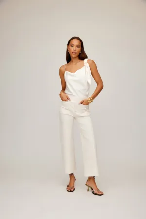 Core Ease Warm design Celia Cropped Pants Ecru