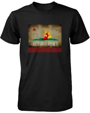 Funny Graphic Statement Mens Black T-shirt - Chilifornia Republic
