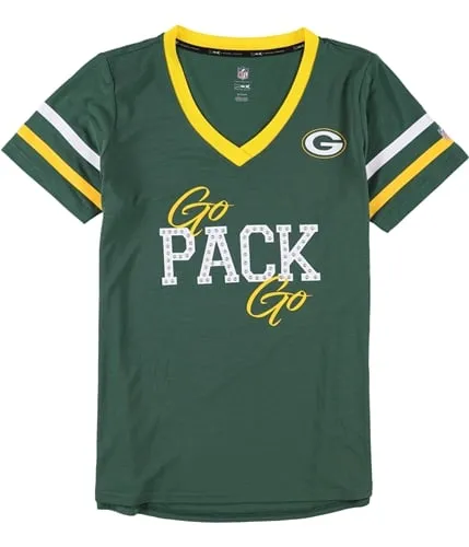 G-Iii Sports Womens Packers Studded Embellished T-Shirt