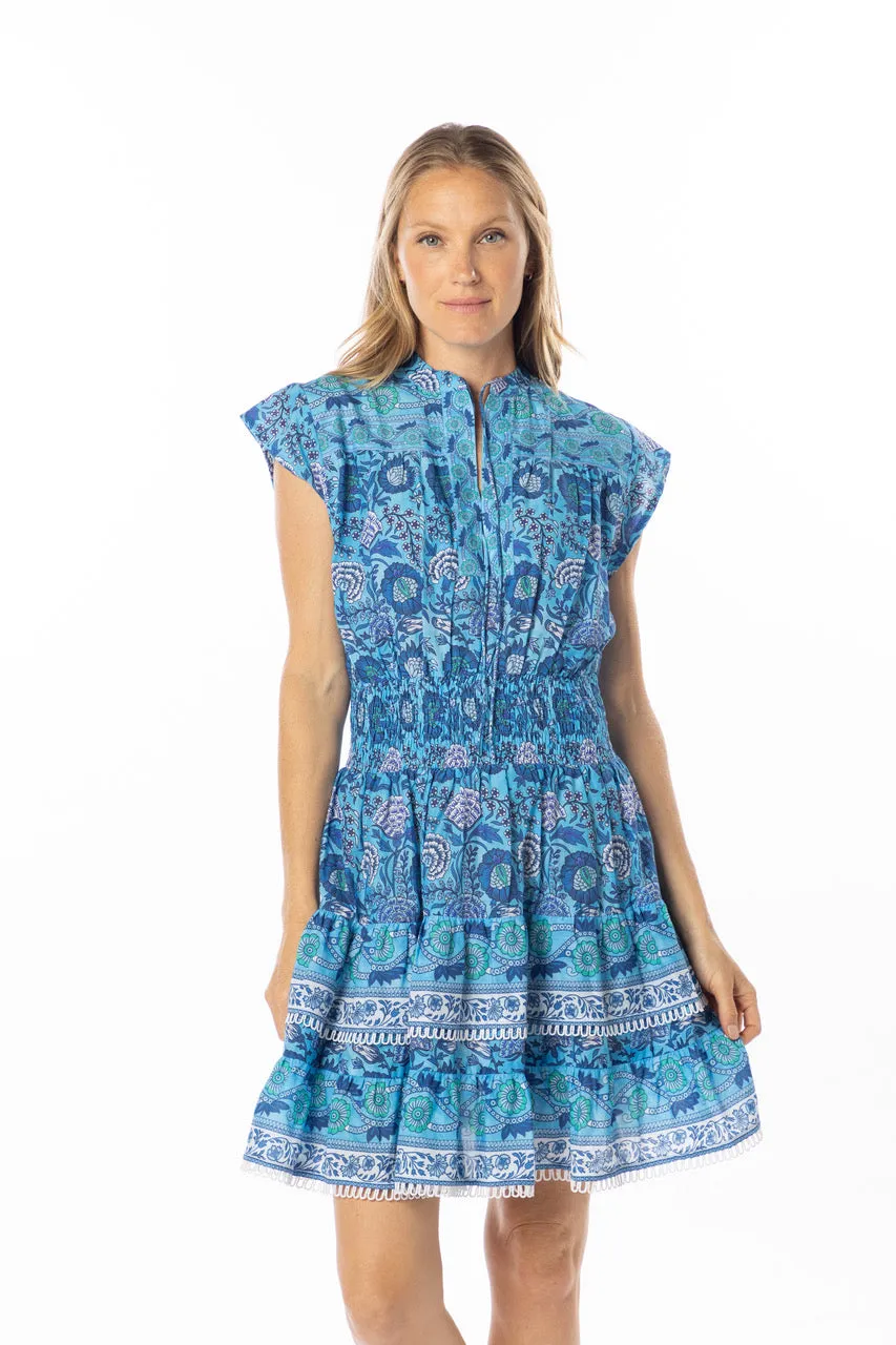 Stylish Choice ContrastStitching Poppy Dress Azure