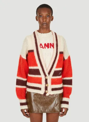 GANNI Striped Cardigan