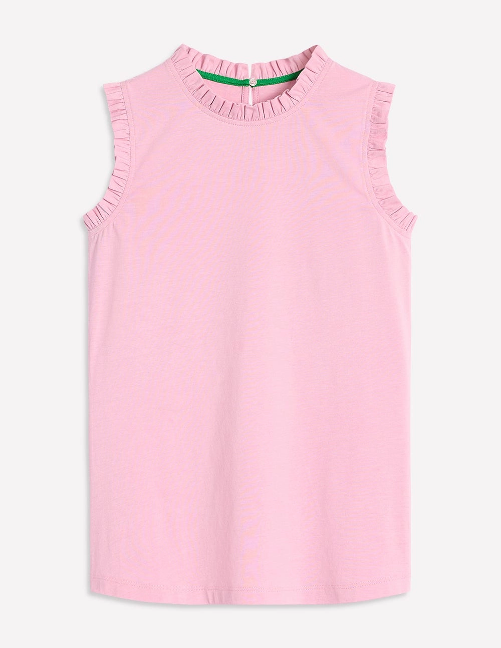 Layered Placket Design Casual Fit Supersoft Frill Detail Vest-Soft lavender
