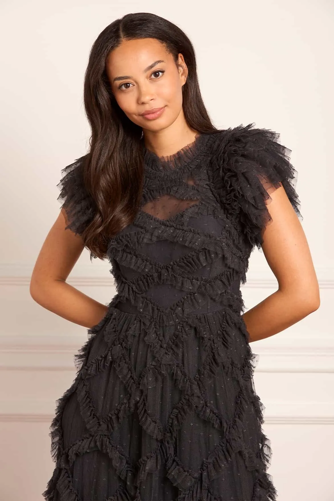 Chic Casual Wear Genevieve Ruffle Gown