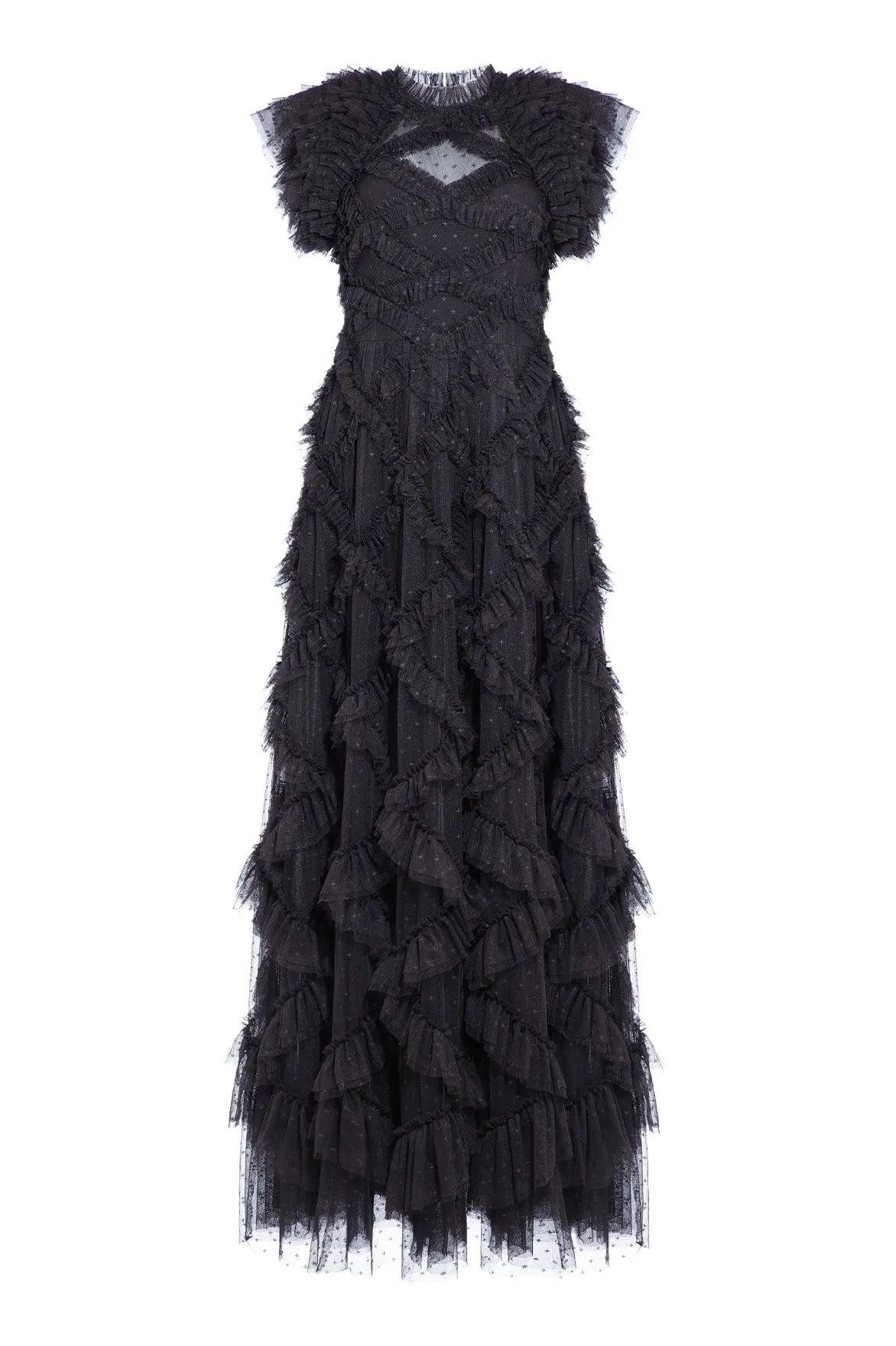 Genevieve Ruffle Gown Soft-Lining Flowy summer gown
