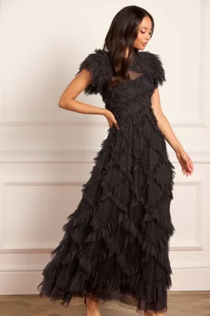 Genevieve Ruffle Gown Artistic Flair Fit Easy
