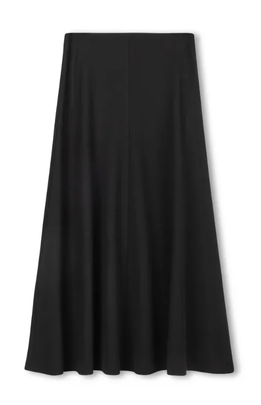 Street Ready Everyday Vibe Georgette Black Vilo A Line Skirt W-20467