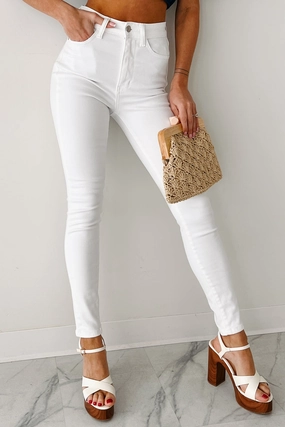 Timeless Fit Giovanni High Rise Judy Blue Skinny Jeans (White)